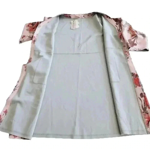 Philosophy Pink Floral 3/4 Sleeve Open Jacket - Picture 6 of 14